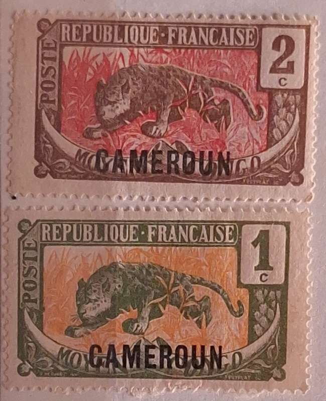 Cameroon French Mandate 1921 2 Unused Hinged stamps