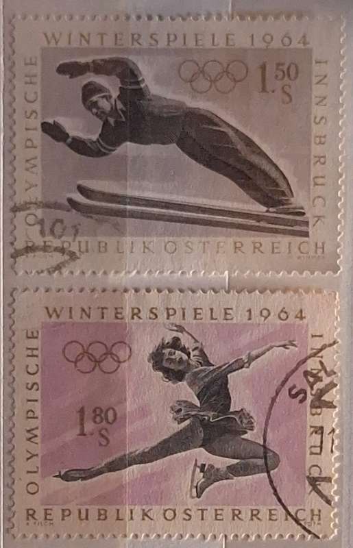 Austria 1964 Olympic Winter Games 2 Used Hinged stamps