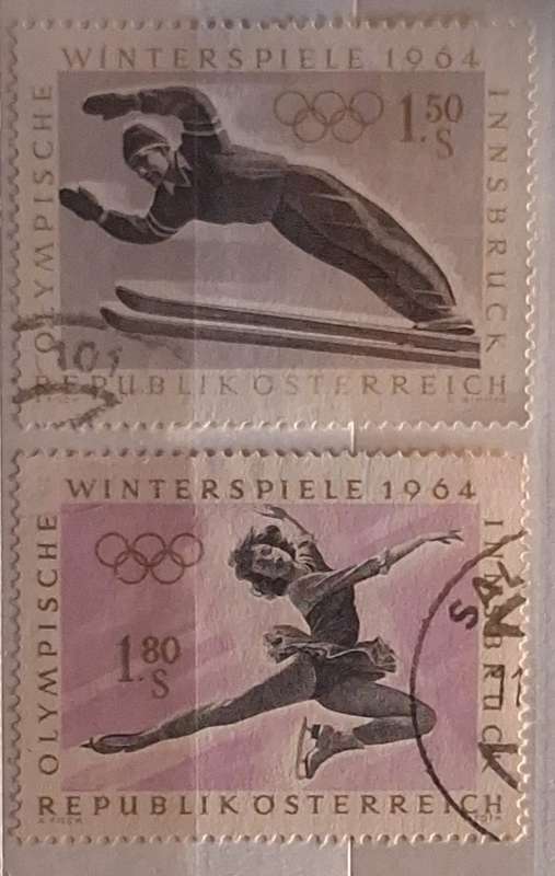 Austria 1964 Olympic Winter Games 2 Used Hinged stamps