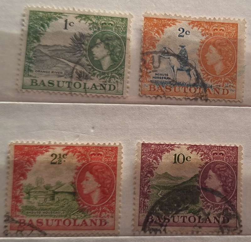 Basutoland 1961 Definitives 4 Used Hinged stamps