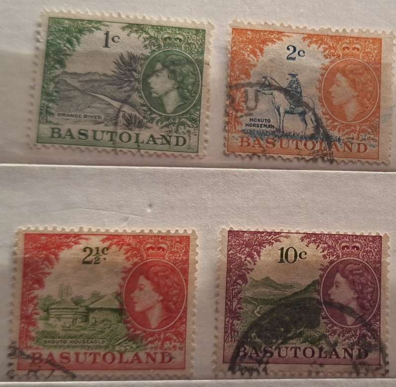 Basutoland 1961 Definitives 4 Used Hinged stamps