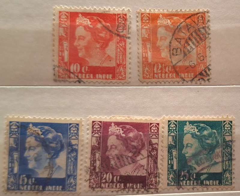 Netherlands Indie 1939 Queen Wilhelmina 5 Used hinged stamps