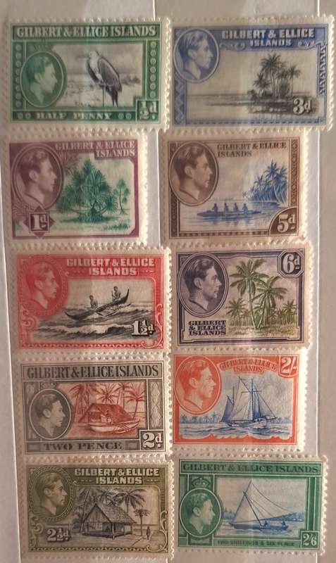 Gilbert & Ellice Islands 1936-52 George VI 10 Unused Hinged stamp