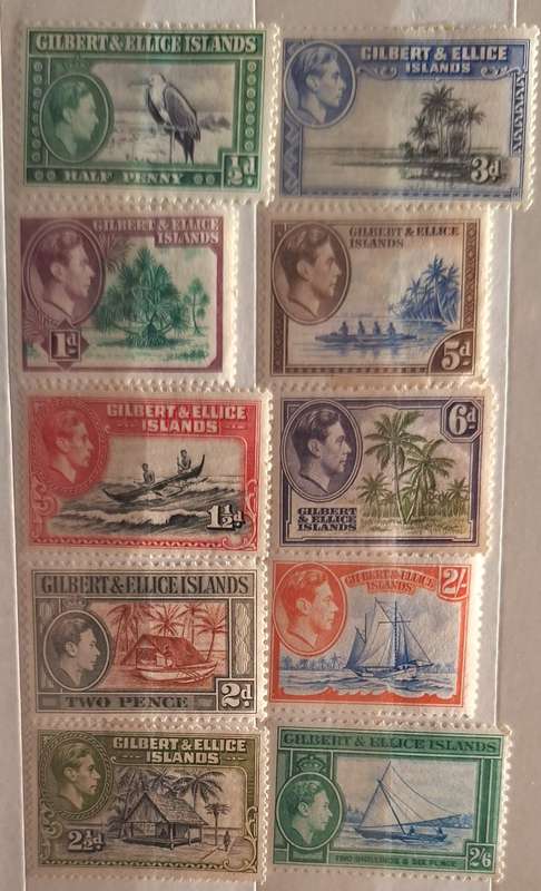 Gilbert & Ellice Islands 1936-52 George VI 10 Unused Hinged stamp