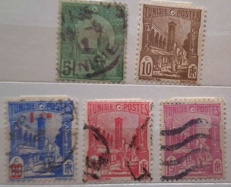 Tunisia 1926 Definitives 5 Used Hinged stamps