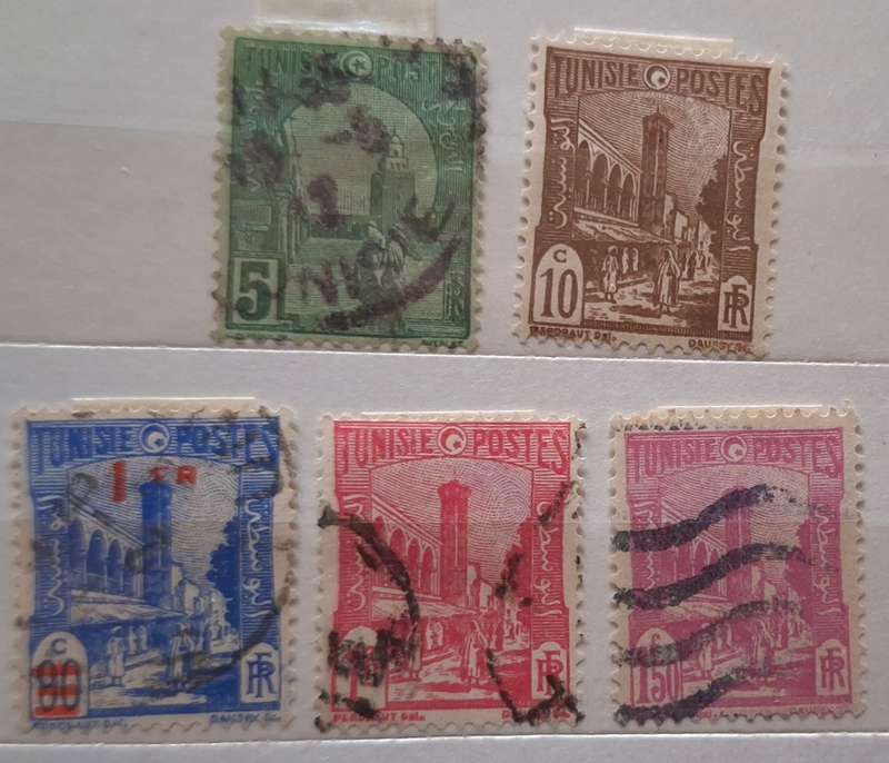 Tunisia 1926 Definitives 5 Used Hinged stamps