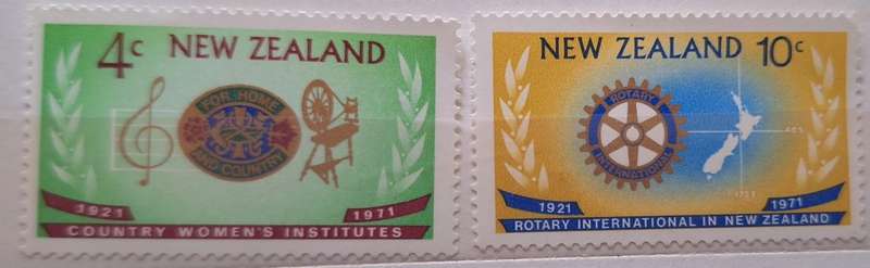 New Zealand 1971 CWI/Rotary Set of 2 Unused stamps