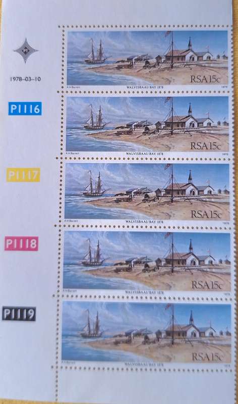 South Africa 1978 Annexation of Walvis Bay Centenary Control Block of 5 Mint stamps