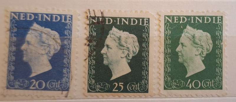 Netherlands Indie 1948 Definitives 3 Used stamps