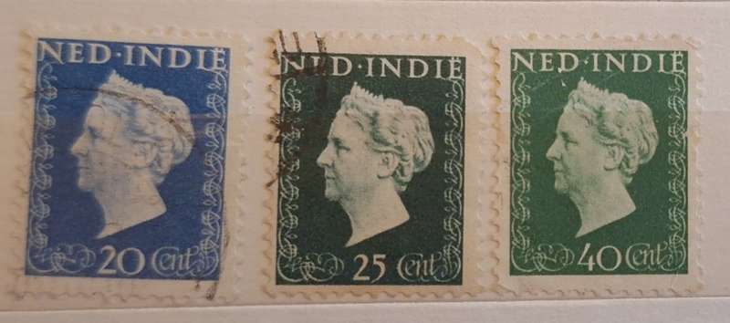 Netherlands Indie 1948 Definitives 3 Used stamps