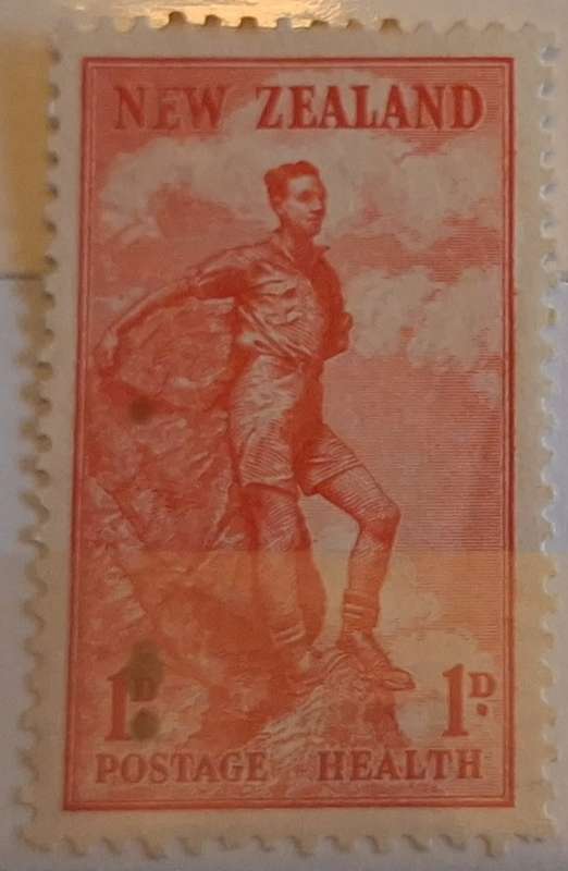 New Zealand 1937 Health Issue Climber 1 Unused Hinged stamp
