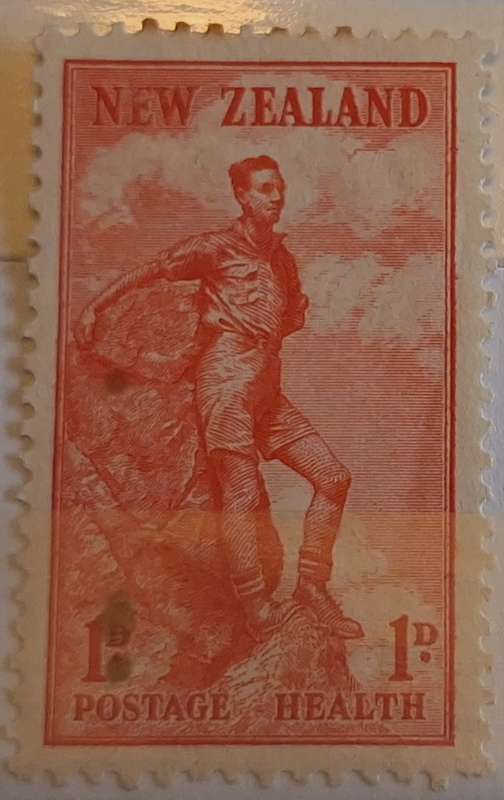New Zealand 1937 Health Issue Climber 1 Unused Hinged stamp