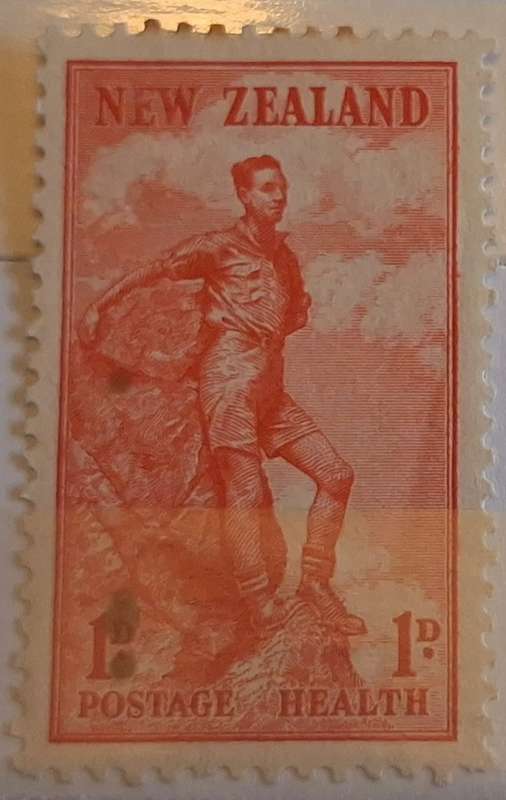 New Zealand 1937 Health Issue Climber 1 Unused Hinged stamp