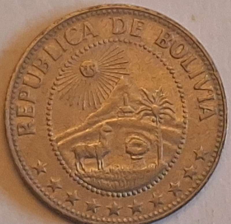 Bolivia 1965 50 Centavos Nickel clad steel