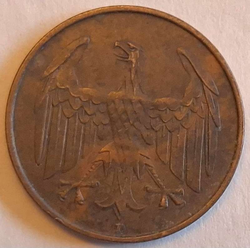 Germany 1932 D 4 Reichspfennig Bronze
