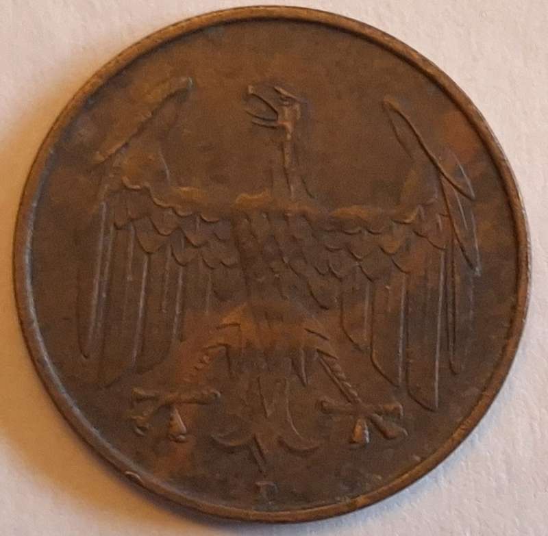 Germany 1932 D 4 Reichspfennig Bronze