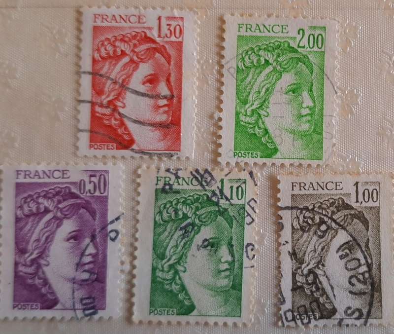 France 1977-80 Marianne 5 Used stamps