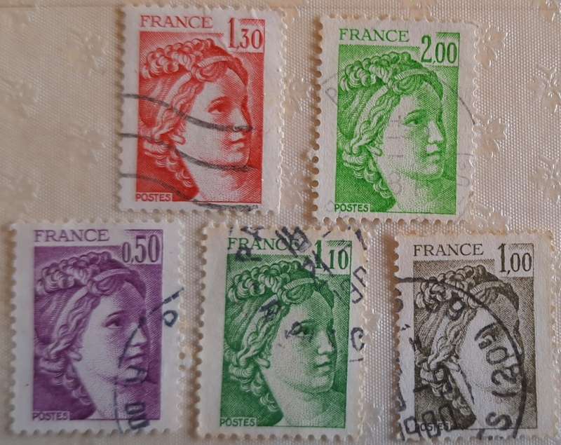 France 1977-80 Marianne 5 Used stamps