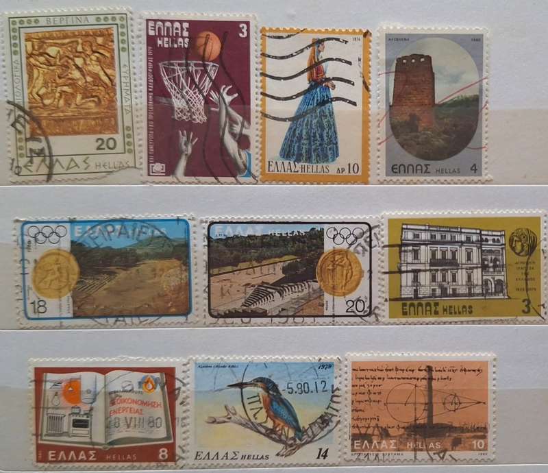 Greece Mixed Lot of 10 Used stamps