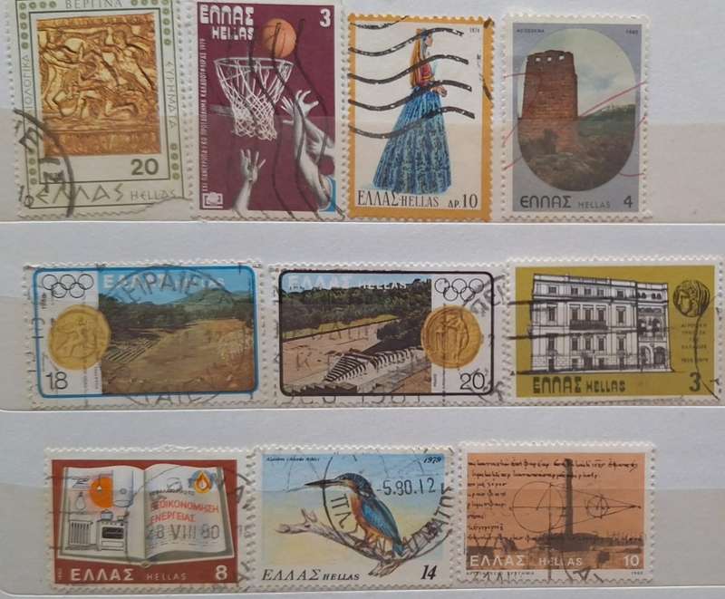 Greece Mixed Lot of 10 Used stamps