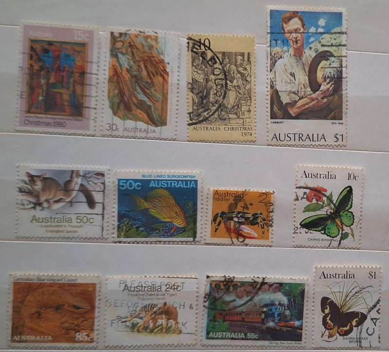 Australia Mixed Lot of 12 Used stamps