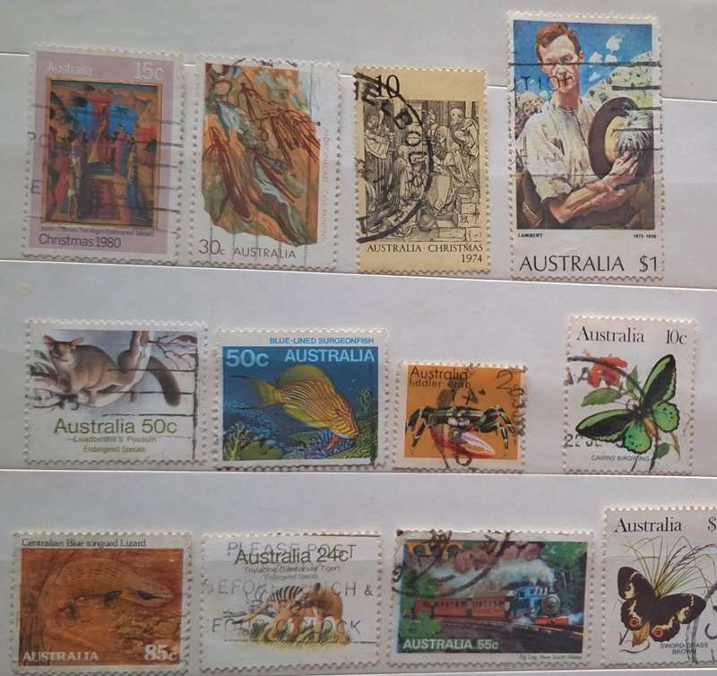Australia Mixed Lot of 12 Used stamps