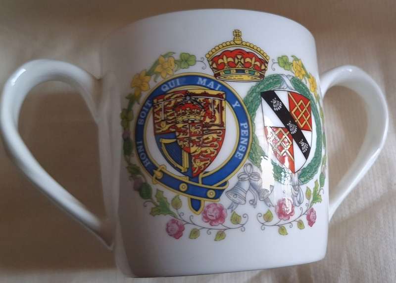 Royal Wedding 29th July 1981 Prince Charles & Lady Diana Loving Cup by Crown Staffordshire England