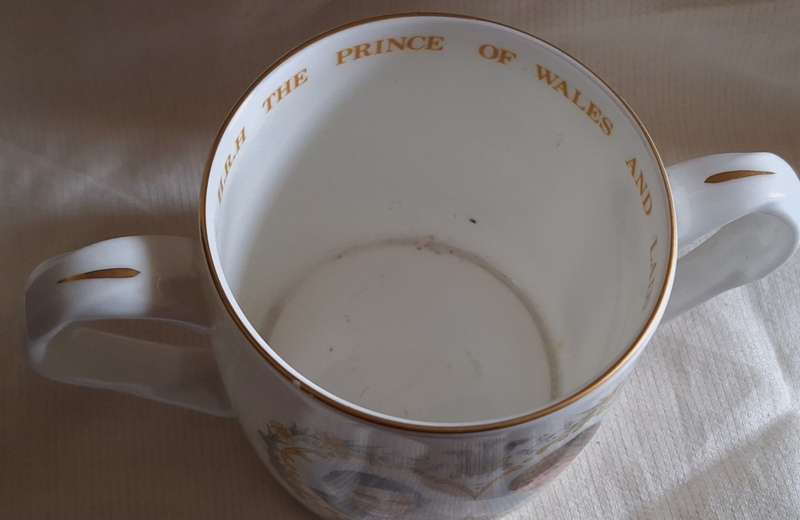 Royal Wedding 29th July 1981 Prince Charles & Lady Diana Loving Cup by Crown Staffordshire England