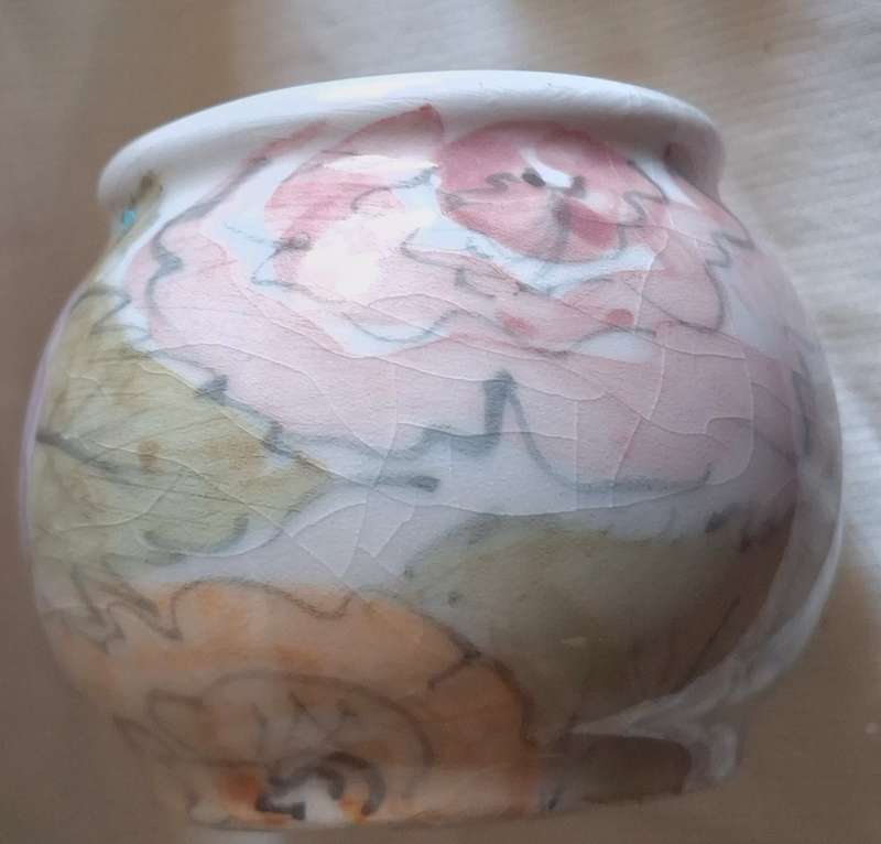Rose Garden Porcelain Lidded Sugar Bowl de Freitas 1991
