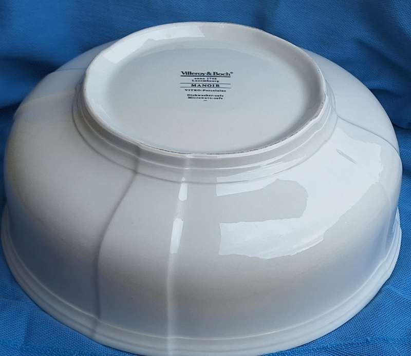 Villeroy Boch: Manoir (VitroPorcelain, Luxembourg) Large Salad Bowl 25cm Diameter