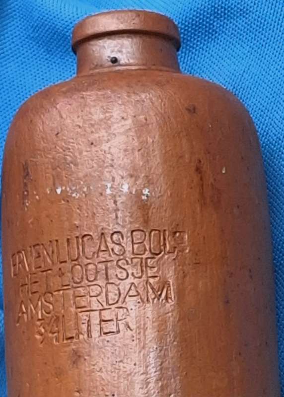Erven Lucas Bols Het Lootsje Amsterdam 3/4 Liter Empty Bottle
