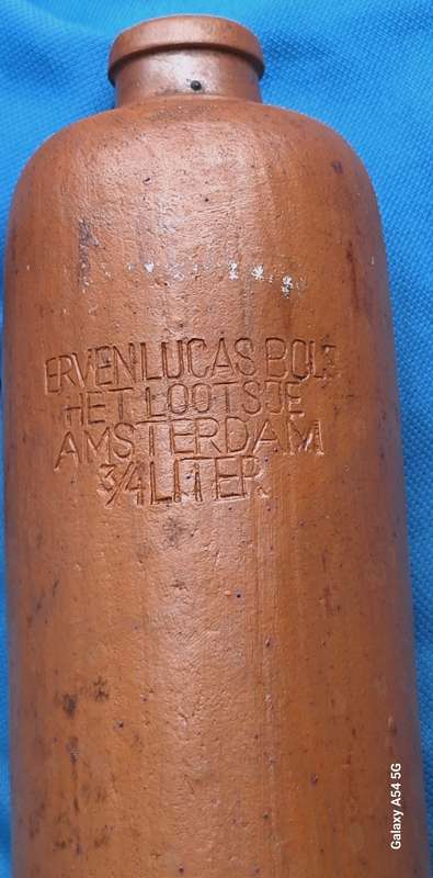 Erven Lucas Bols Het Lootsje Amsterdam 3/4 Liter Empty Bottle