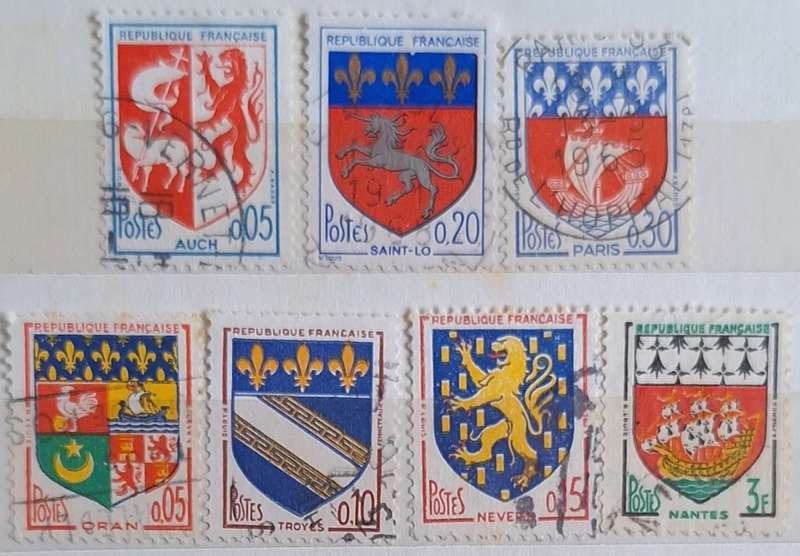 France 1962-65 Provincial Coat of Arms 7 Used stamps