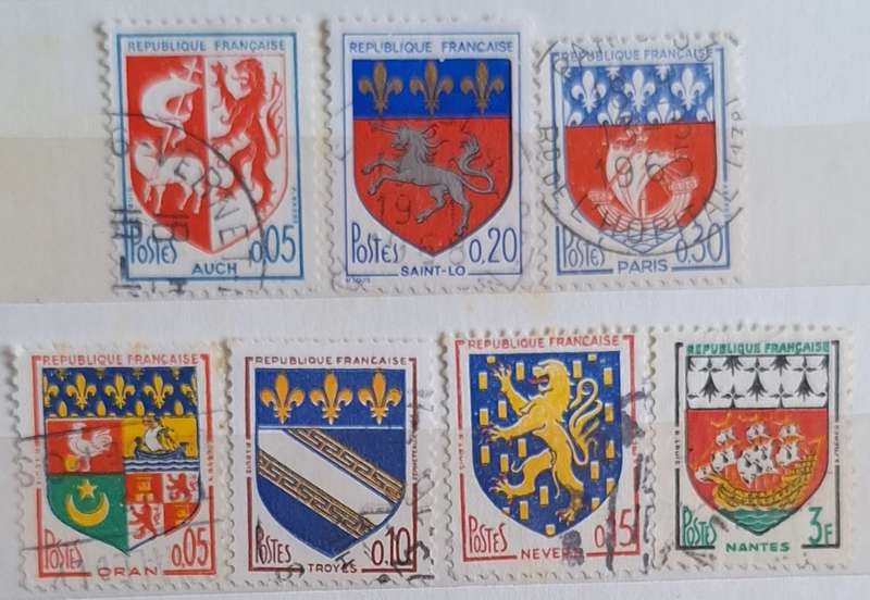 France 1962-65 Provincial Coat of Arms 7 Used stamps