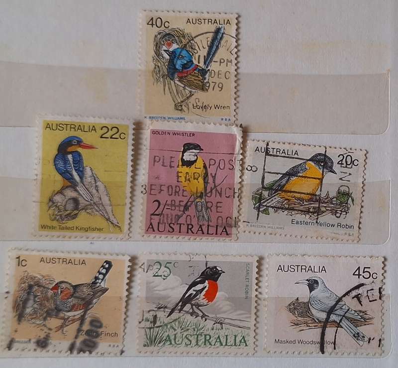 Australia Theme: Birds Mixed Lot of 7 Used stamps