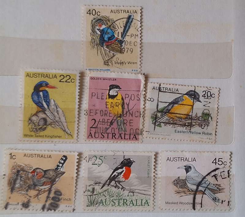 Australia Theme: Birds Mixed Lot of 7 Used stamps