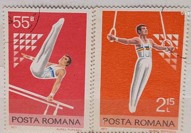 Romania 1977 Gymnastics 2 Used Hinged stamps