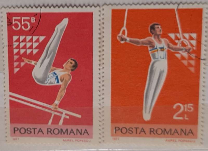 Romania 1977 Gymnastics 2 Used Hinged stamps