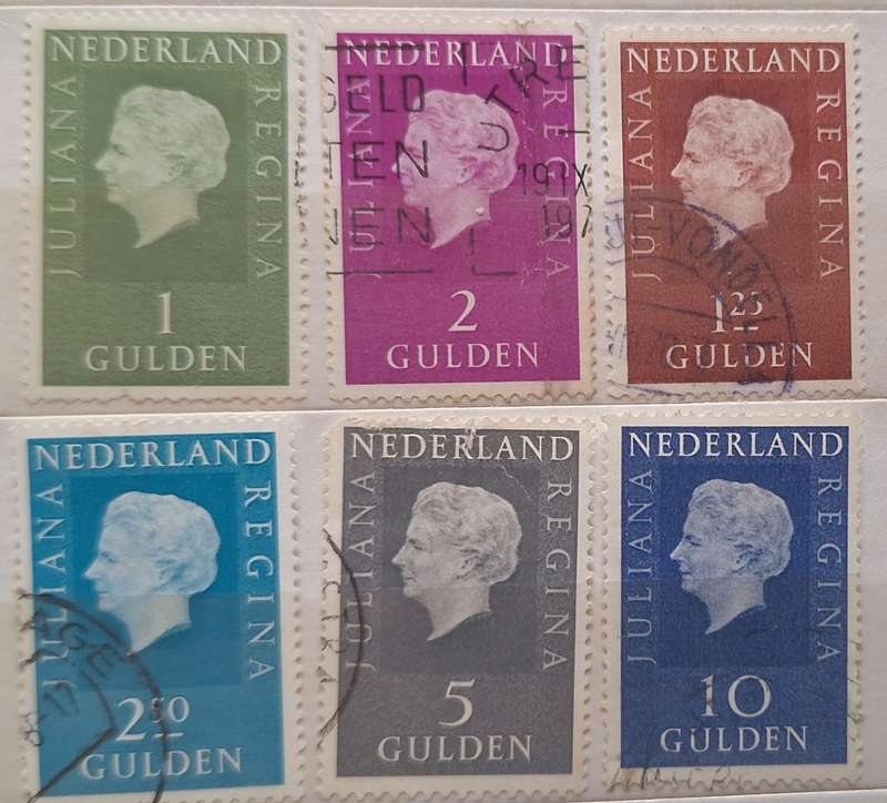 Netherlands 1969 Queen Juliana 6 Used Hinged stamps