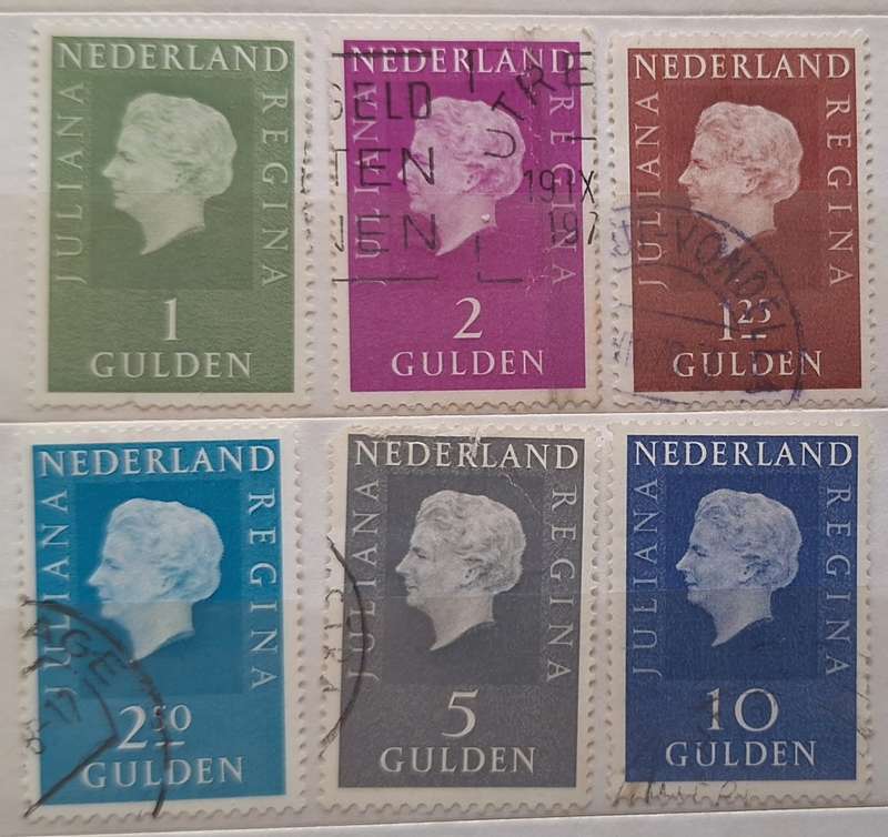 Netherlands 1969 Queen Juliana 6 Used Hinged stamps