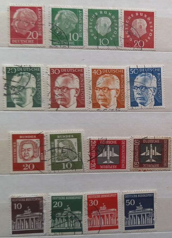 Germany Mixed Lot of 16 Used Hinged stamps