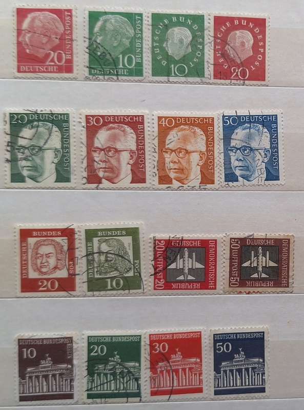 Germany Mixed Lot of 16 Used Hinged stamps