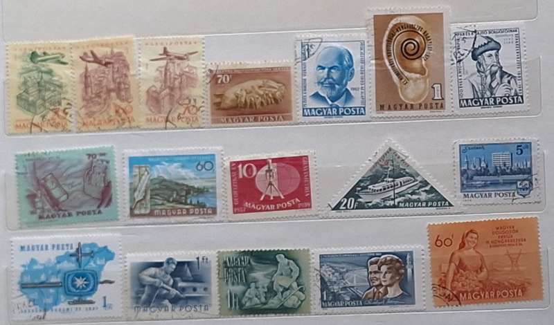 Hungary Mixed Lot of 17 Used some Hinged stamps