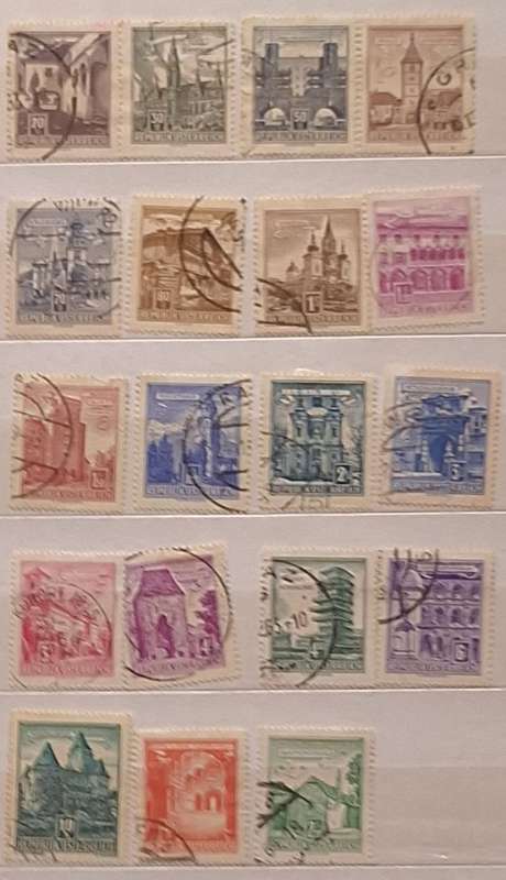 Austria 1957 Buildings Architecture 19 Used Hinged stamps