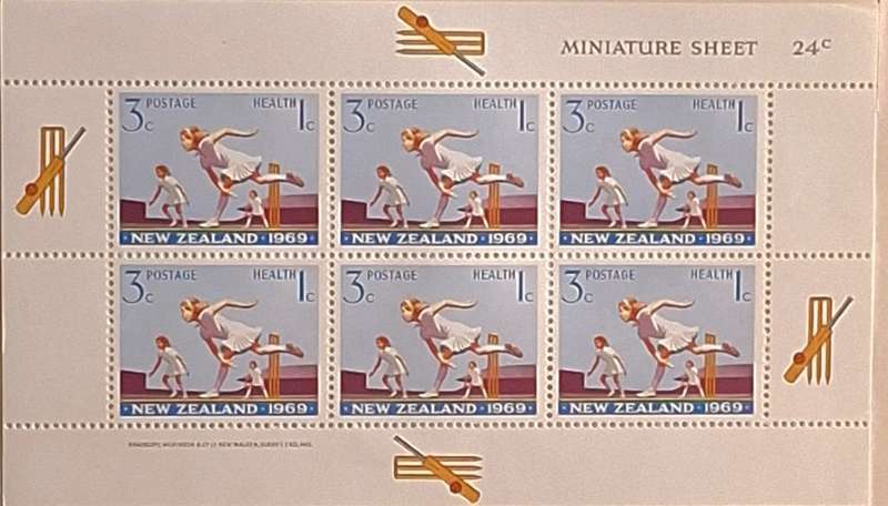 New Zealand 1969 Health Issue Set of 2 Unused Hinged Miniature Sheets