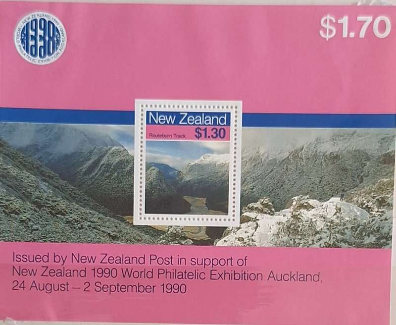 New Zealand 1990 World Philatelic Exhibition Auckland 1 Unused Hinged Miniature Sheet