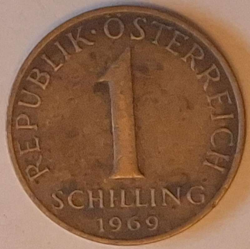 Austria 1969 1 Schilling Aluminium bronze