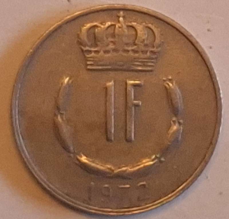 Luxembourg 1972 1 Franc Copper-nickel