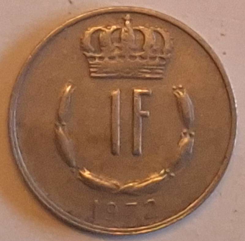 Luxembourg 1972 1 Franc Copper-nickel