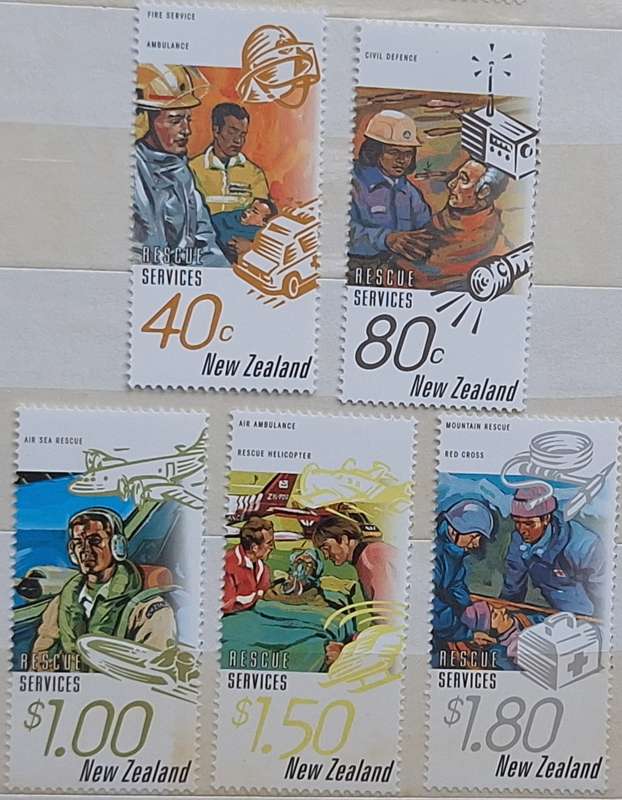 New Zealand 1996 Rescue Services Set of 5 Mint stamps